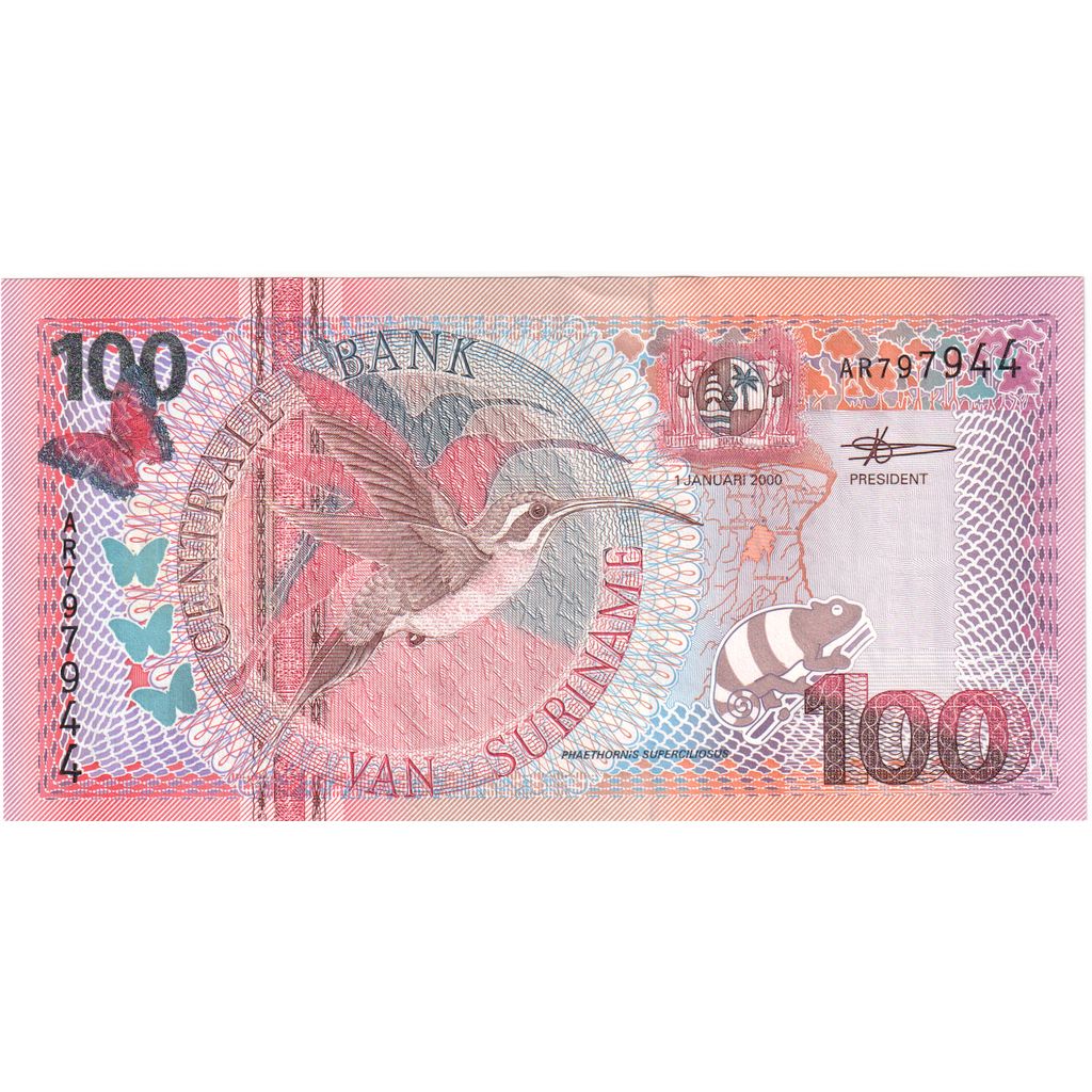 Suriname, 100 Gulden, 2000-01-01, UNC(65-70)