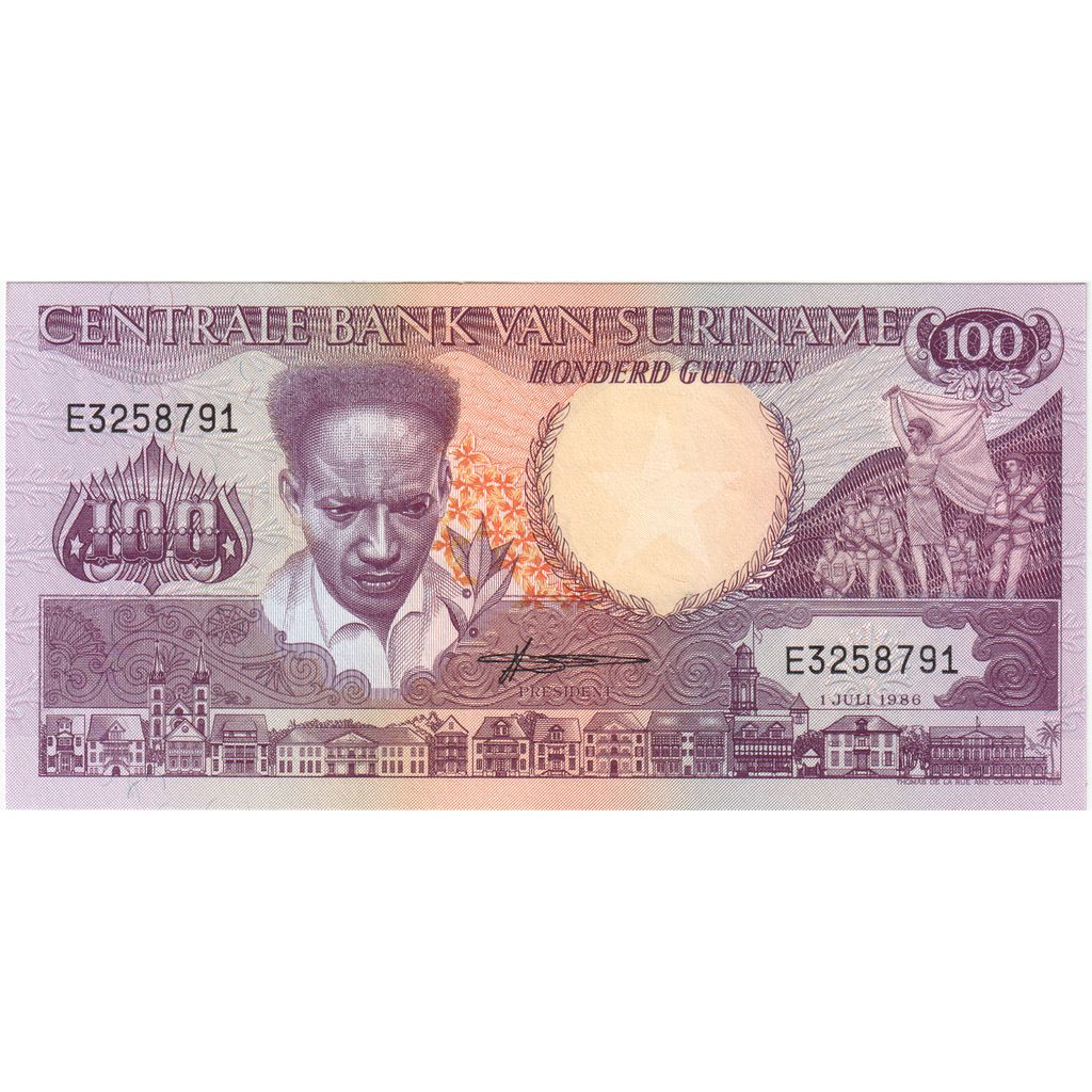 Surinam, 100 Gulden, 1988-01-09, UNC