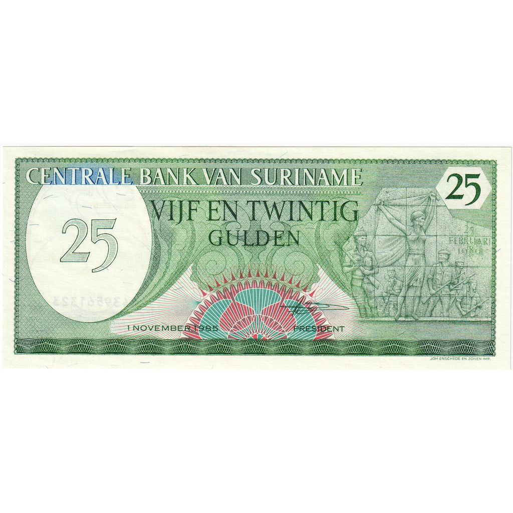 Suriname, 25 Gulden, 1985-11-01, NIEUW