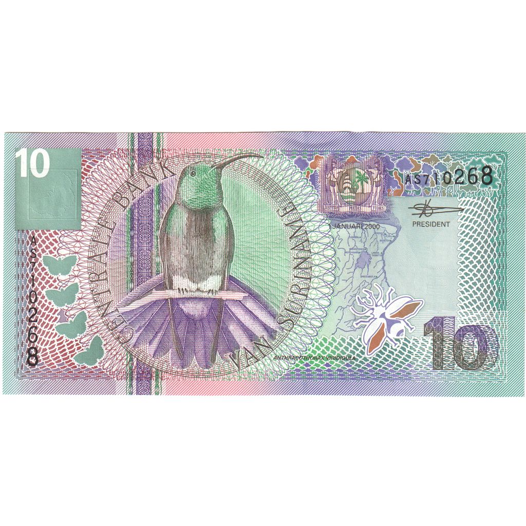 Suriname, 10 Gulden, 2000-01-01, UNC(63)