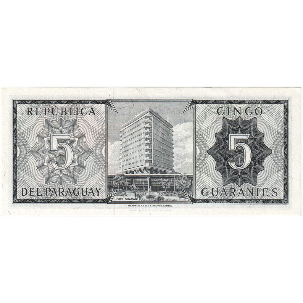 Paraguay, 5 Guaranies, 1952, SPL