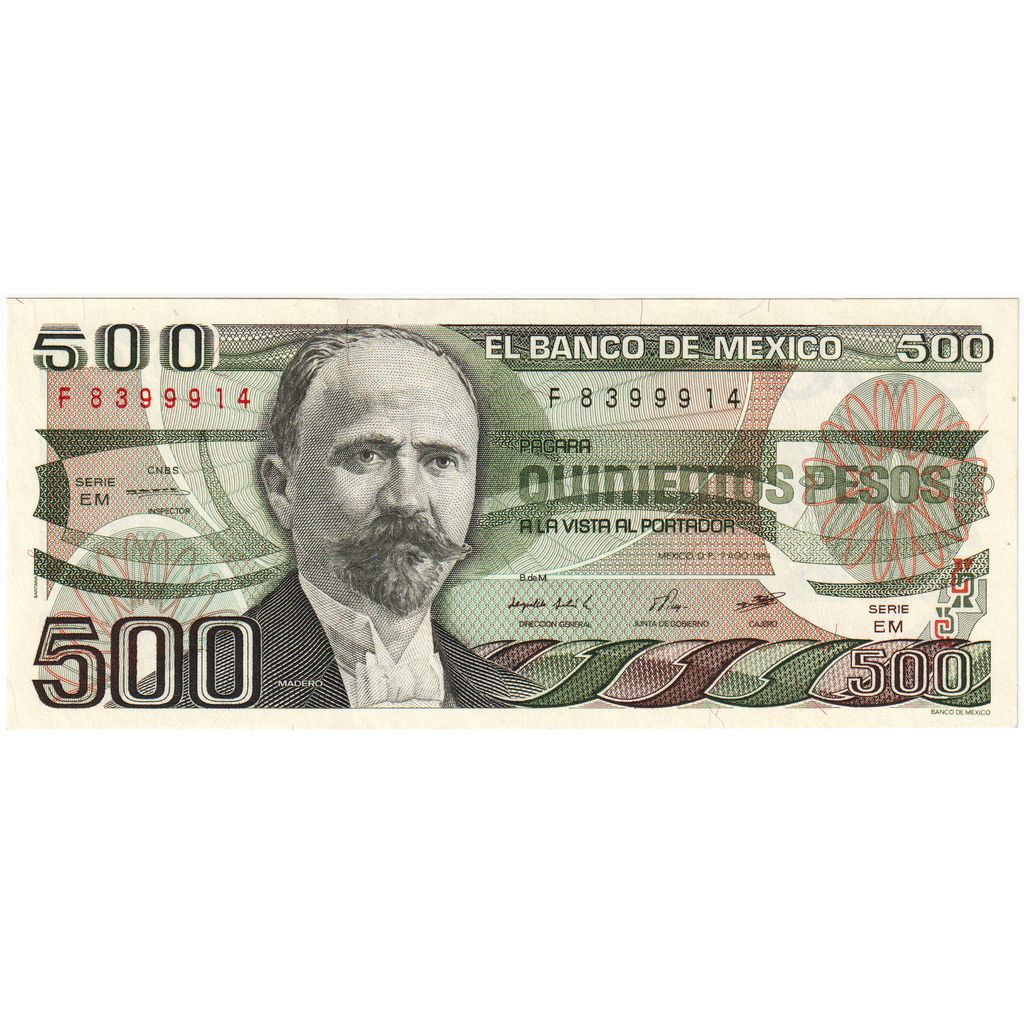 Mexique, 500 Pesos, 1984-08-07, B