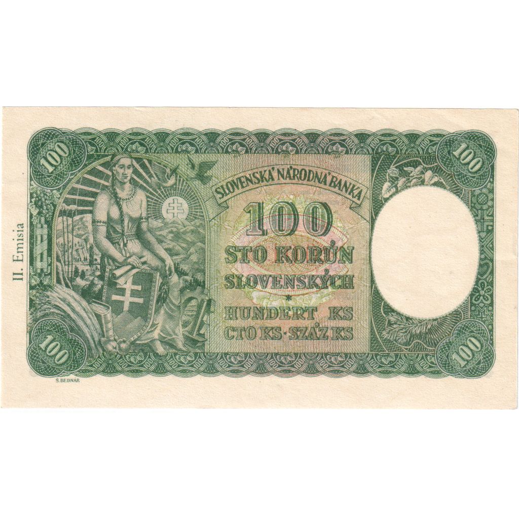 Slovaquie, 100 Korun, 1940-10-07, NEUF