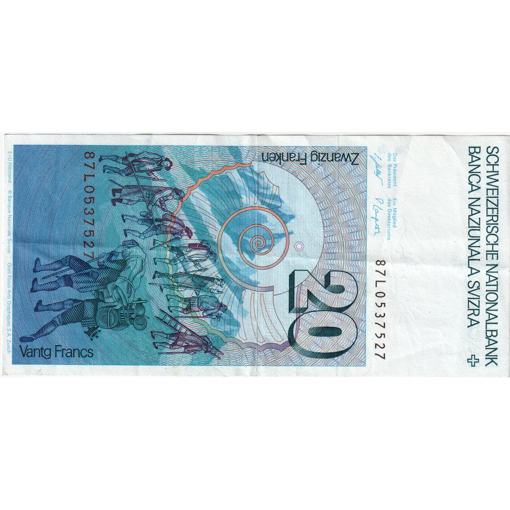Switzerland, 20 Franken, VF(20-25)