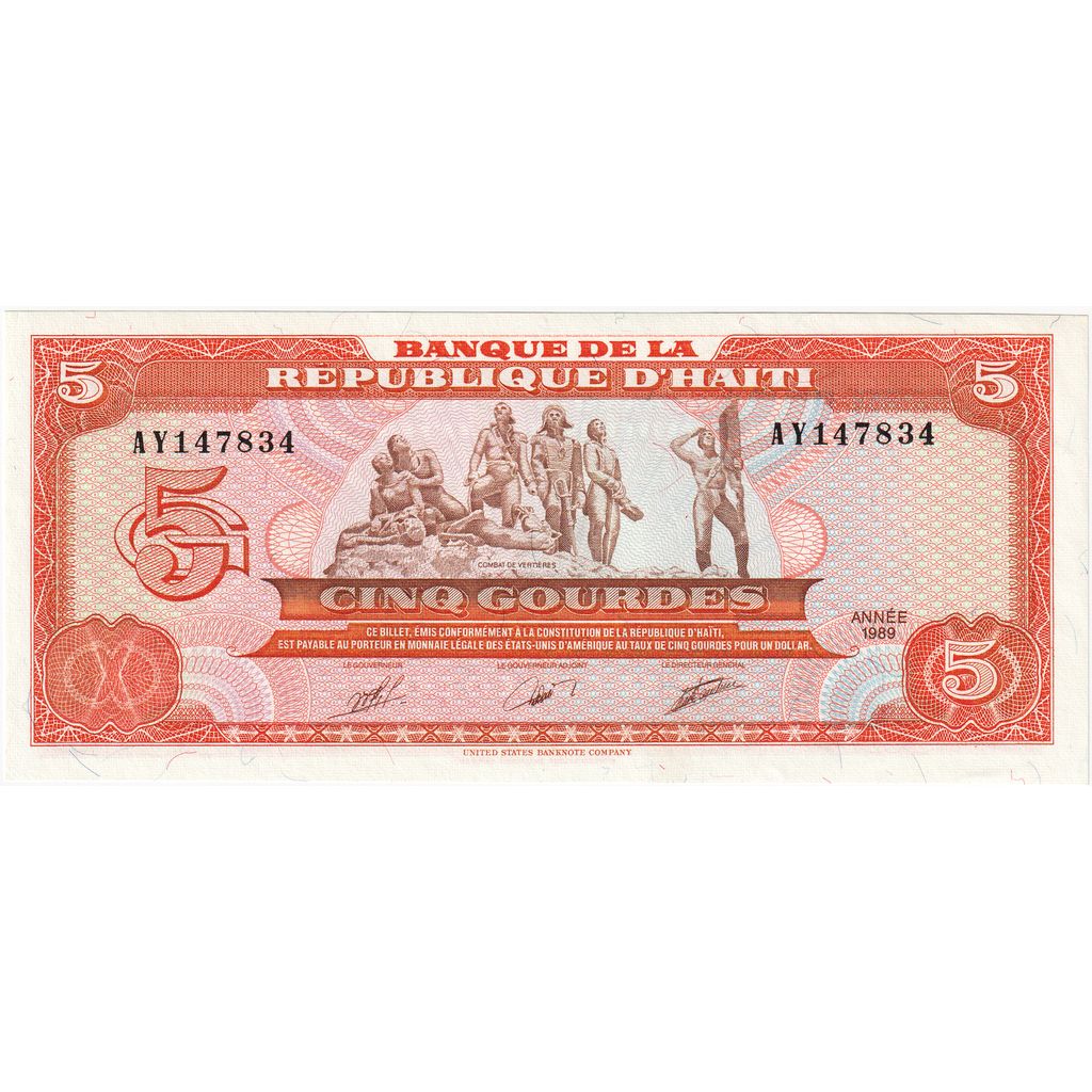 Haiti, 5 Gourdes, UNC(65-70)