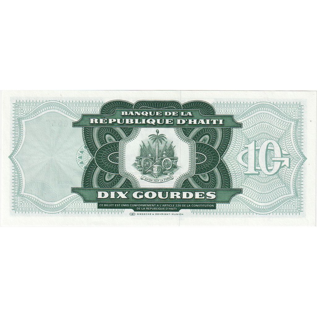 Haiti, 10 Gourdes, UNC(65-70)