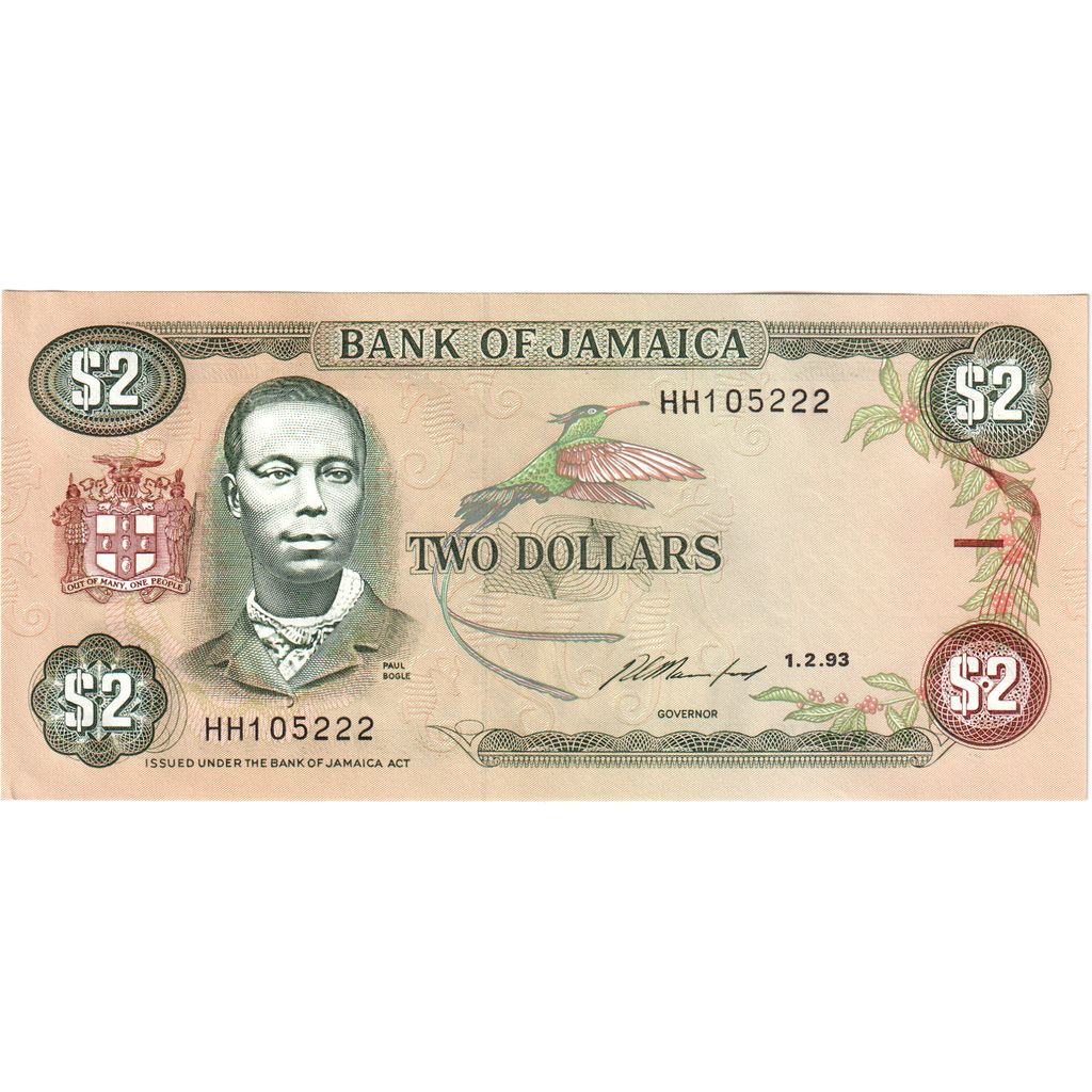 Jamaica, 2 Dollars, UNC(65-70)