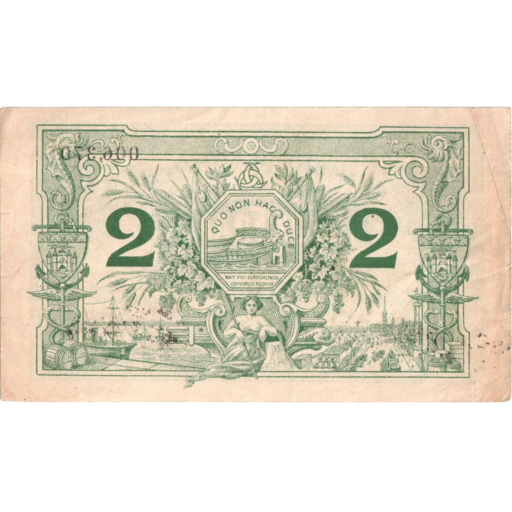 Frankreich, 2 Francs, 2éme Série K 006.370, VZ, Pirot:30-3