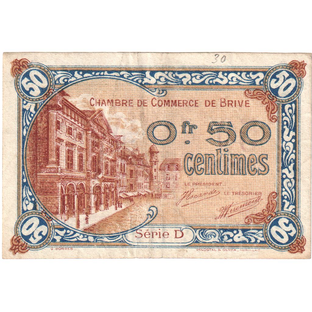 France, 50 Centimes, Série D 11408, VF(20-25), Pirot:33-1