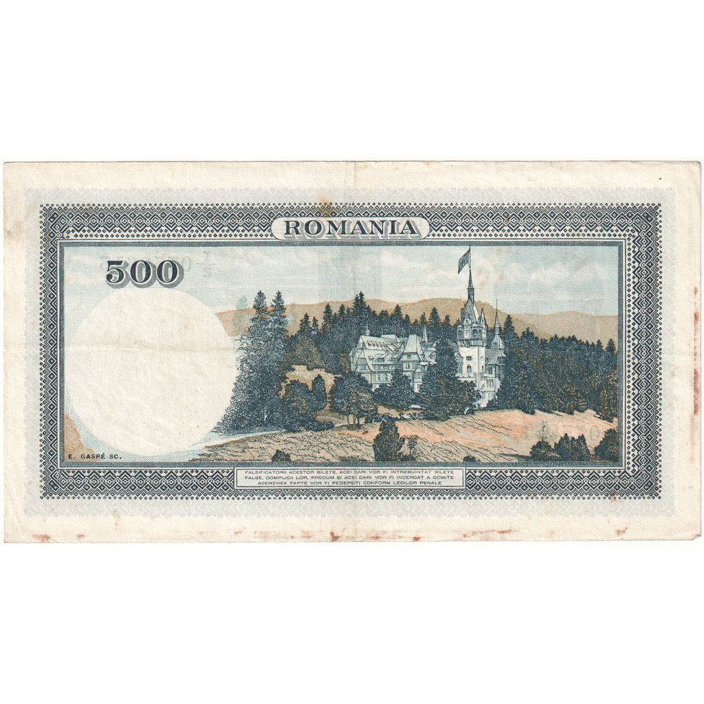 Romania, 500 Lei, 1936-04-30, EF(40-45)