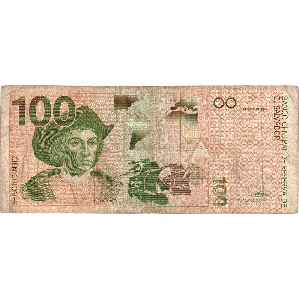 El Salvador, 100 Colones, 1997-04-18, VF(30-35)