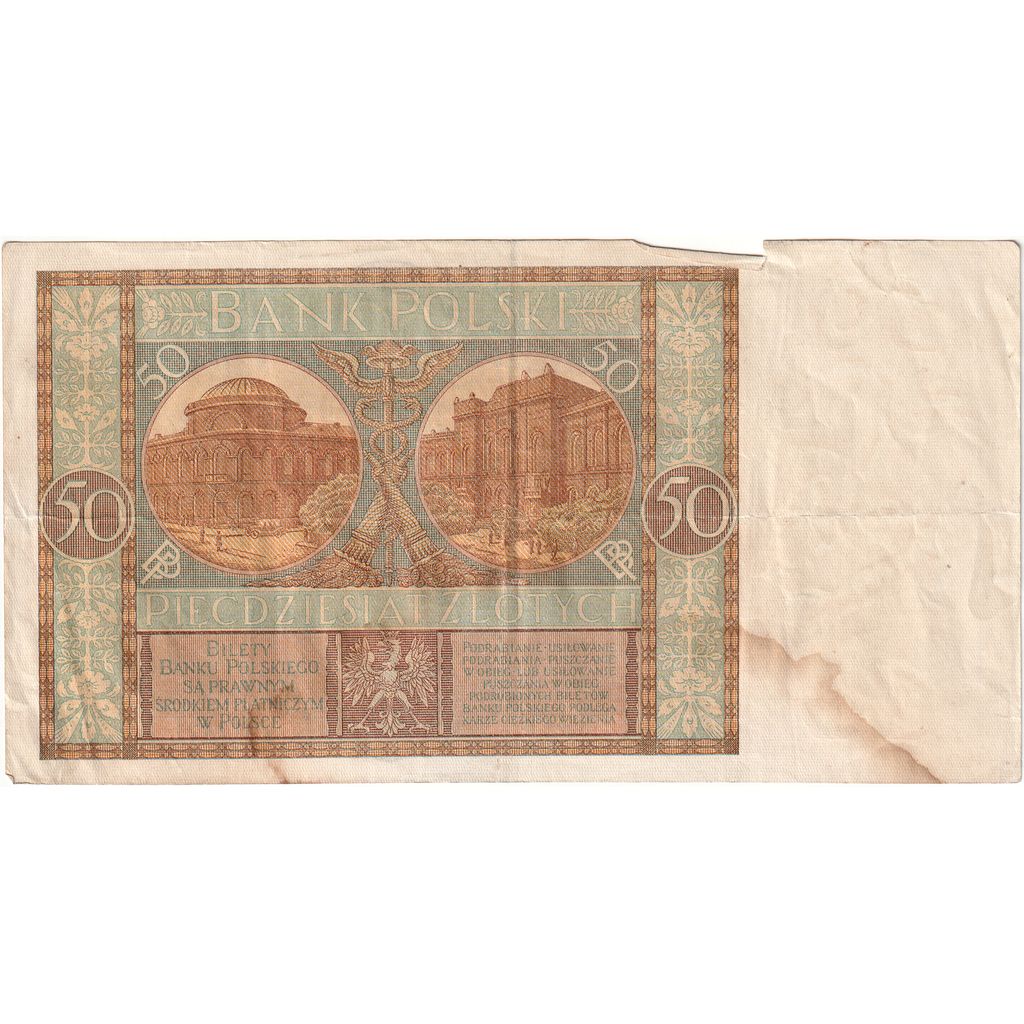 Polonia, 50 Zlotych, 1929-09-01, BB