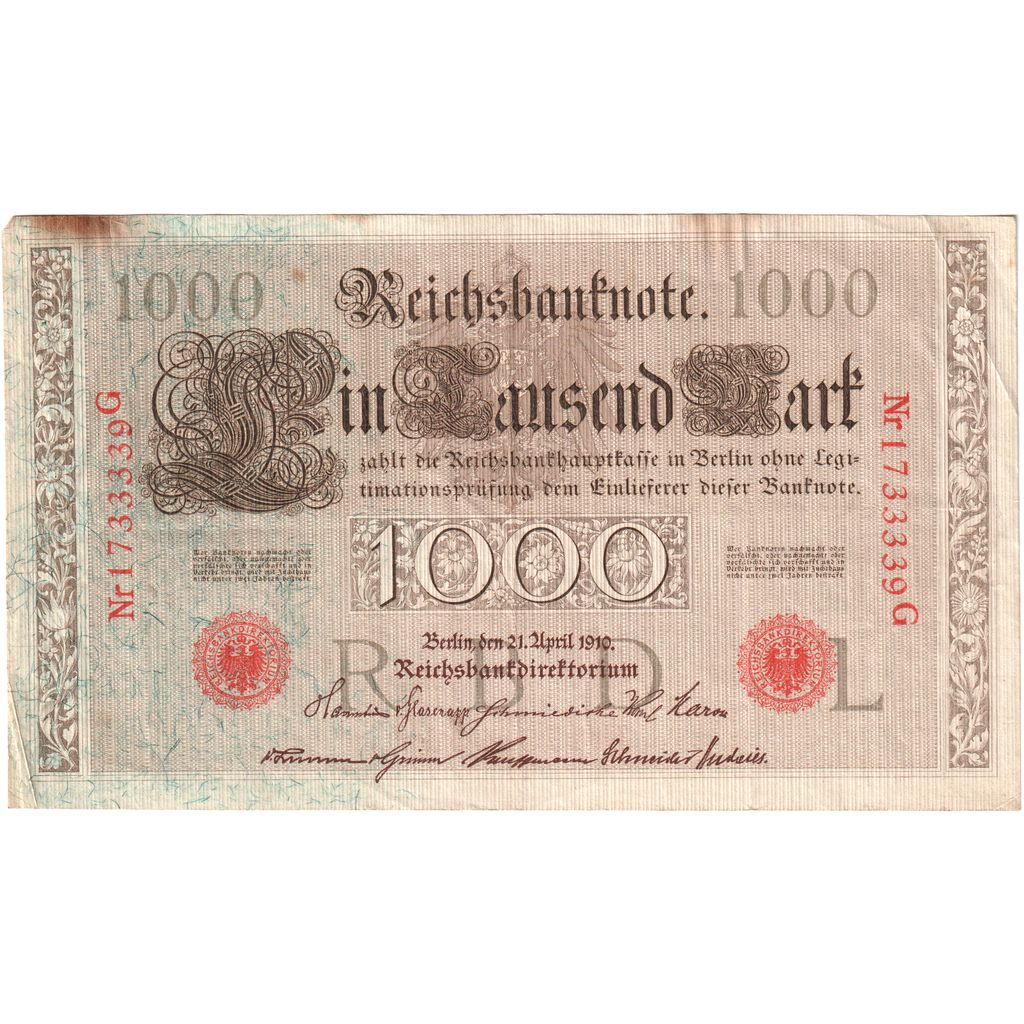 Germania, 1000 Mark, 1910-04-21, SPL-