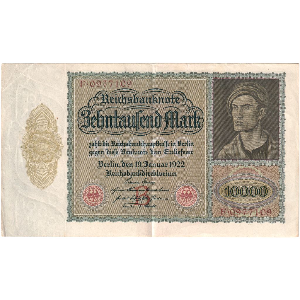 Germany, 10,000 Mark, VF(30-35)