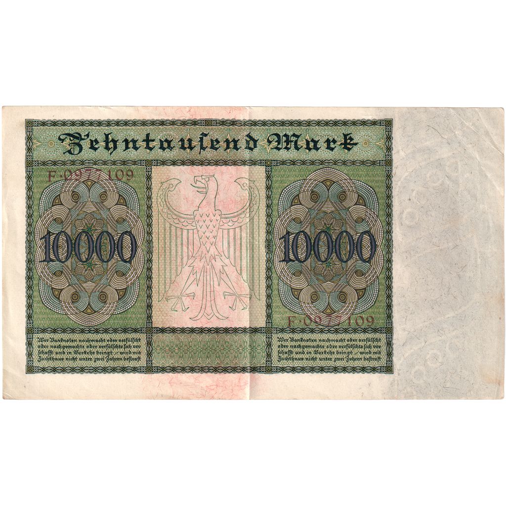 Germany, 10,000 Mark, VF(30-35)