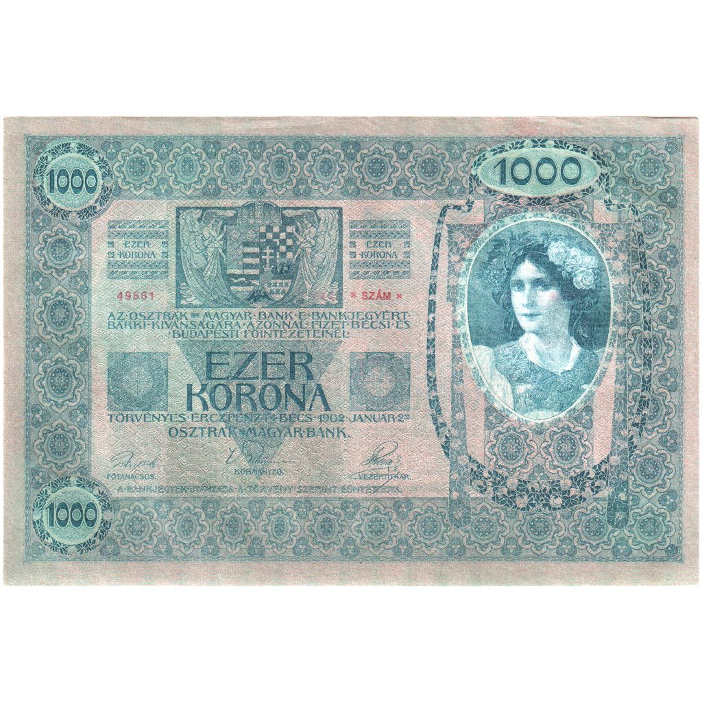 Austria, 1000 Kronen, 1922-01-02, EBC