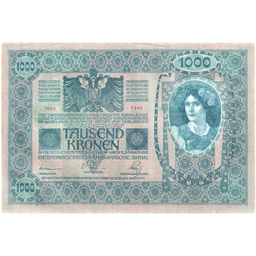 Austria, 1000 Kronen, 1922-01-02, EBC