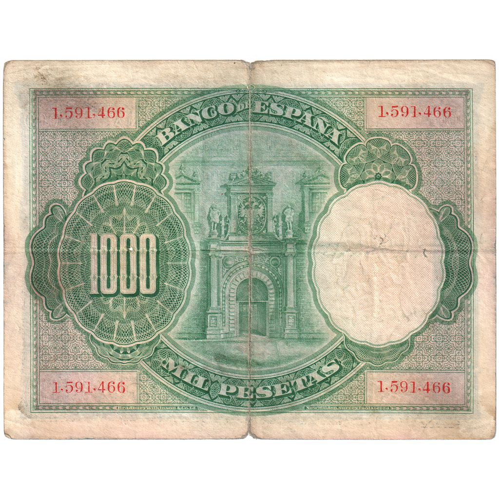 Spain, 1000 Pesetas, 1925-07-01, VF(30-35)