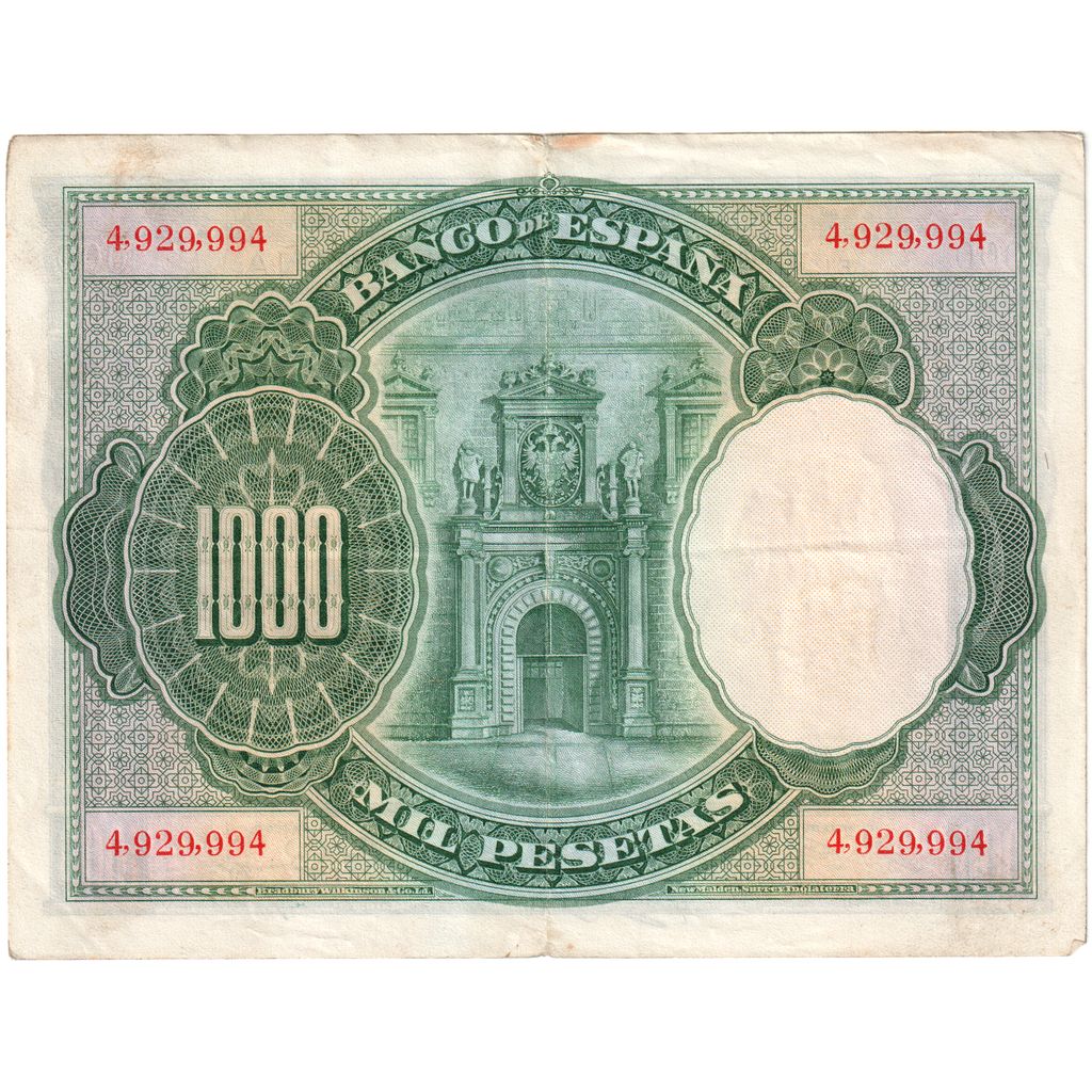 Espagne, 1000 Pesetas, 1925-07-01, TB+