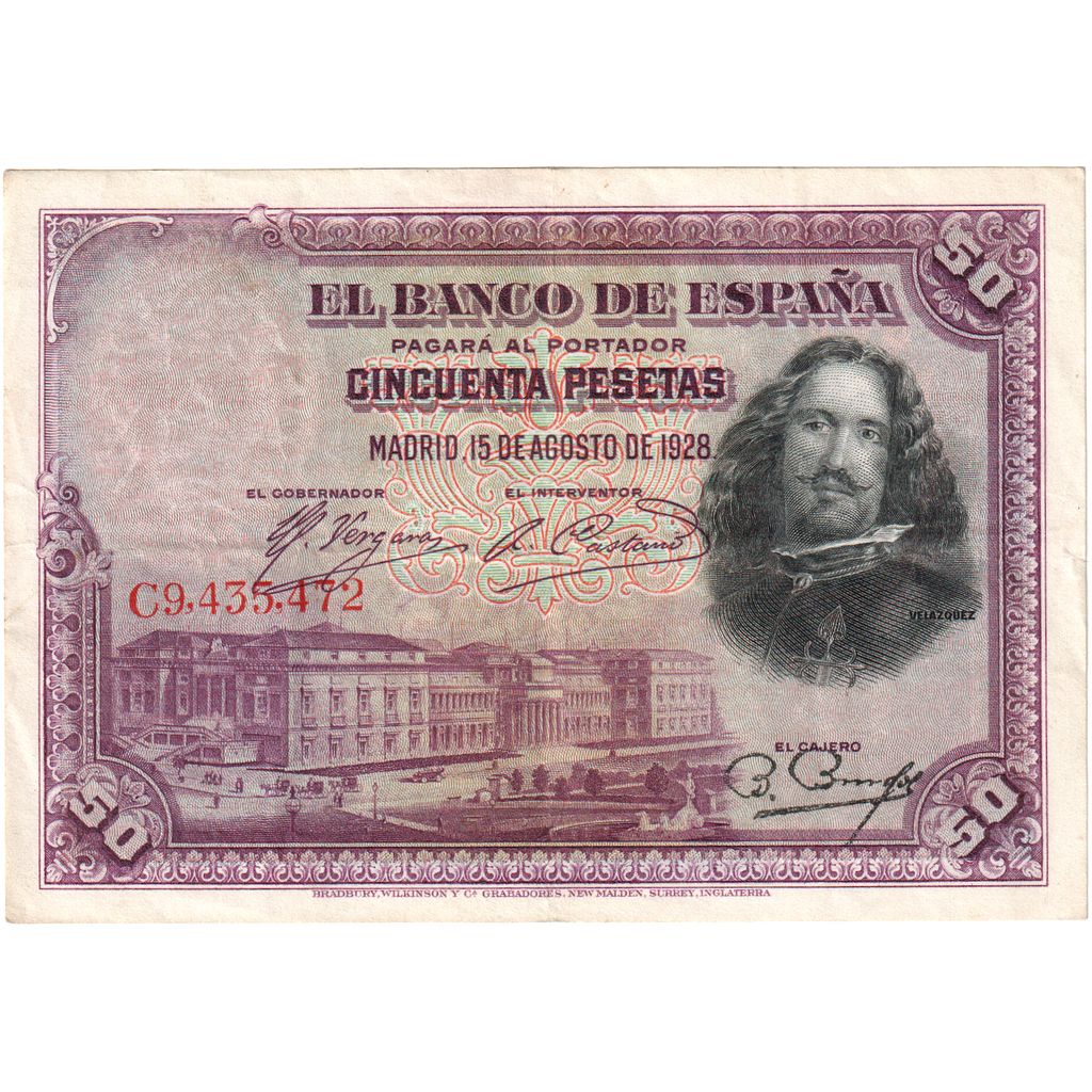 Spain, 50 Pesetas, 1928-08-15, UNC(60-62)
