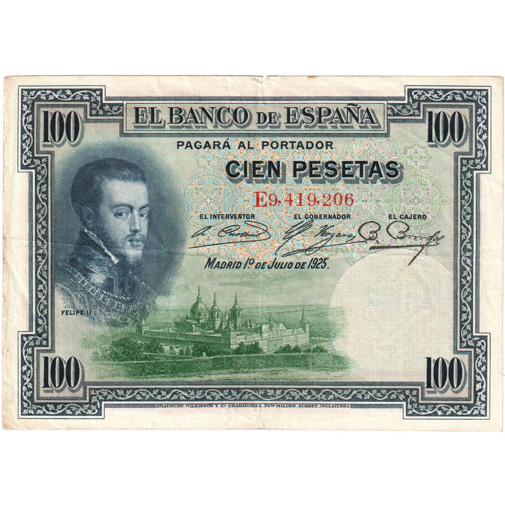 Spagna, 100 Pesetas, 1925-07-01, BB+