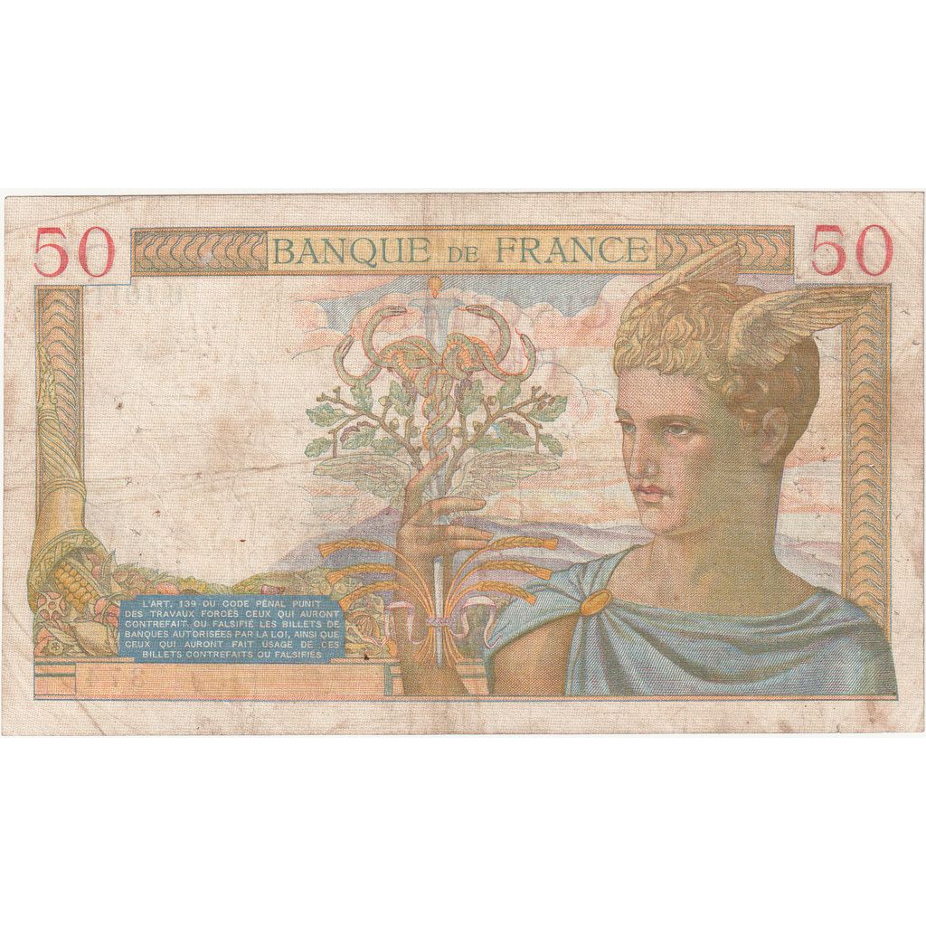 Francja, 50 Francs, Cérès, 1935-02-28, U.10113, VF(20-25)