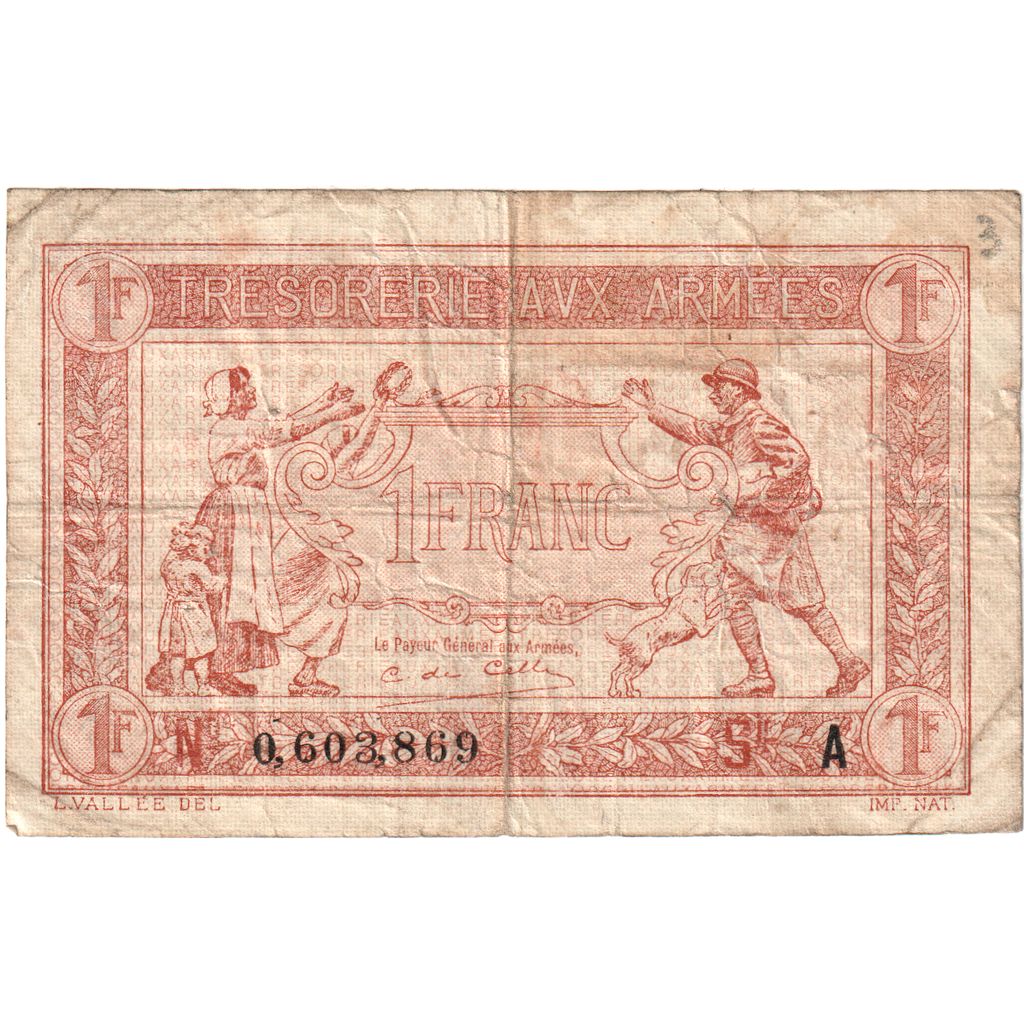 France, 1 Franc, 1917, A, VF(20-25)