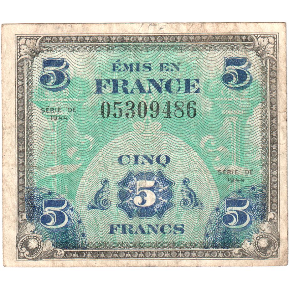 França, 5 Francs, 05309486, VF(20-25)