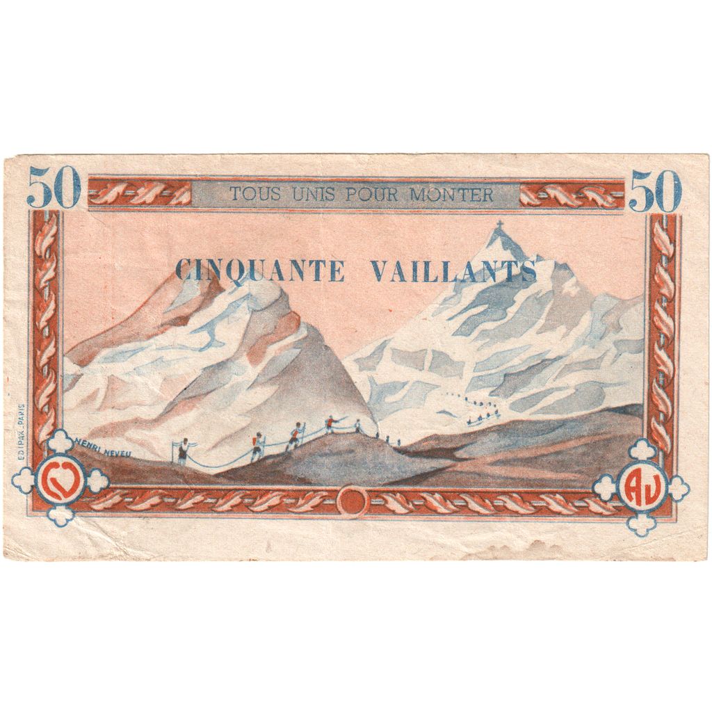 Frankreich, Tourist Banknote, 50 VAILLANTS, SS