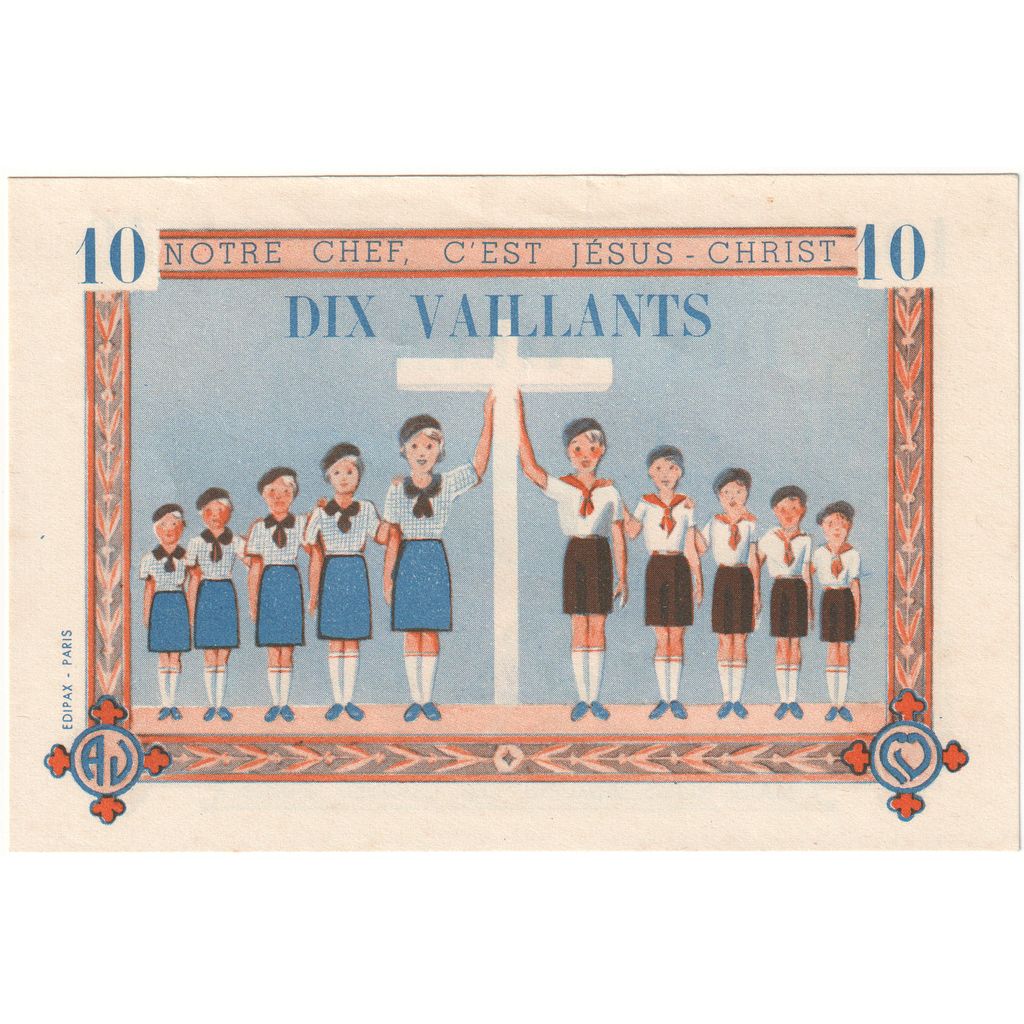 France, Tourist Banknote, 10 VAILLANTS, VG(8-10)