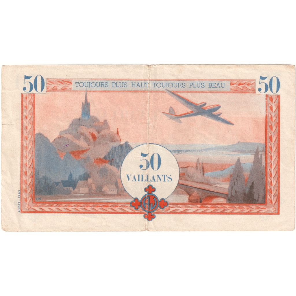 France, Tourist Banknote, 50 VAILLANTS, UNC(63)