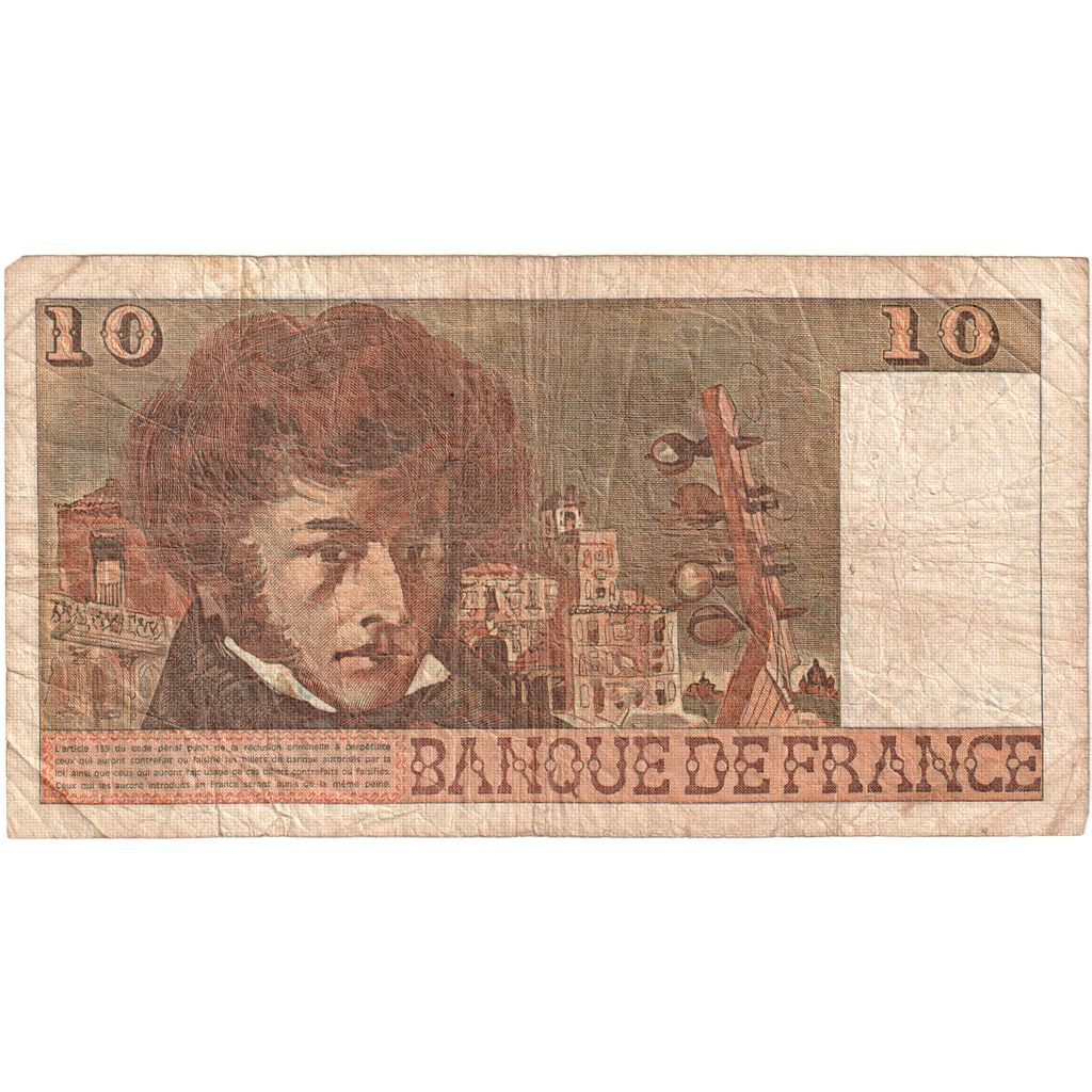 France, 10 Francs, Berlioz, 1974-04-04, T.306, VF(20-25)
