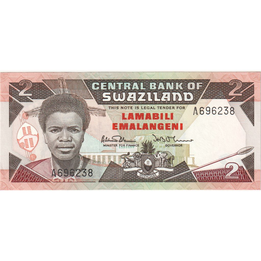 Suazi, 2 Emalangeni, UNC(65-70)