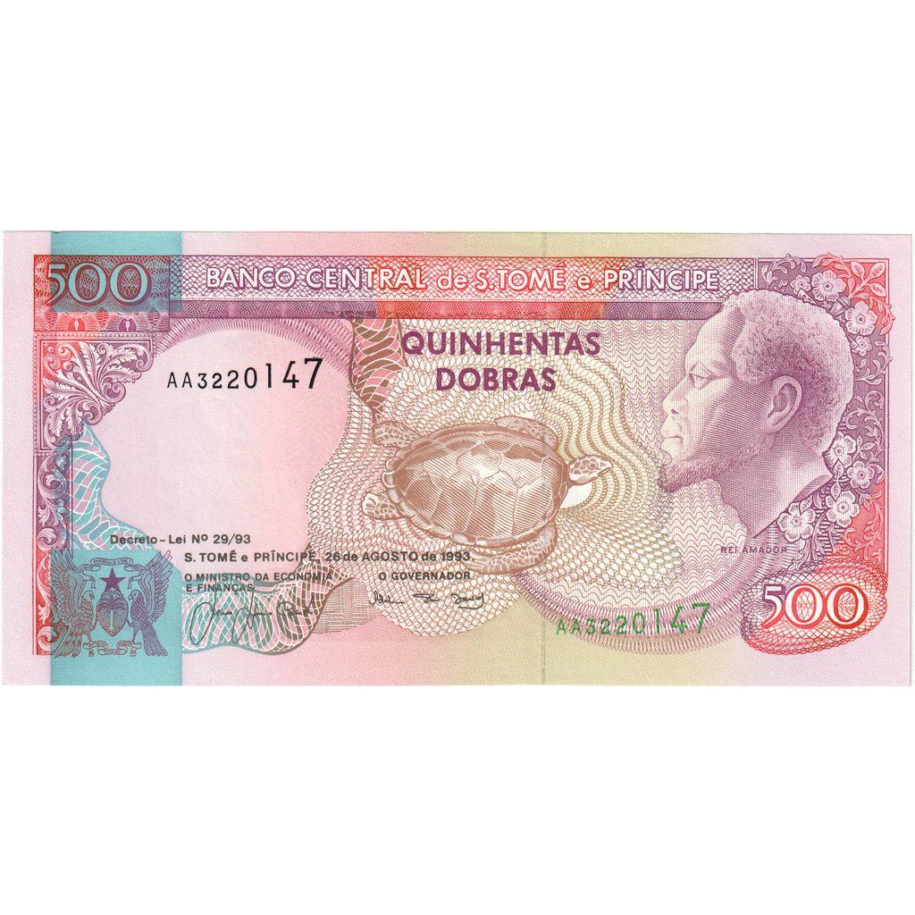 São Tomé e Príncipe, 500 Dobras, UNC(65-70)