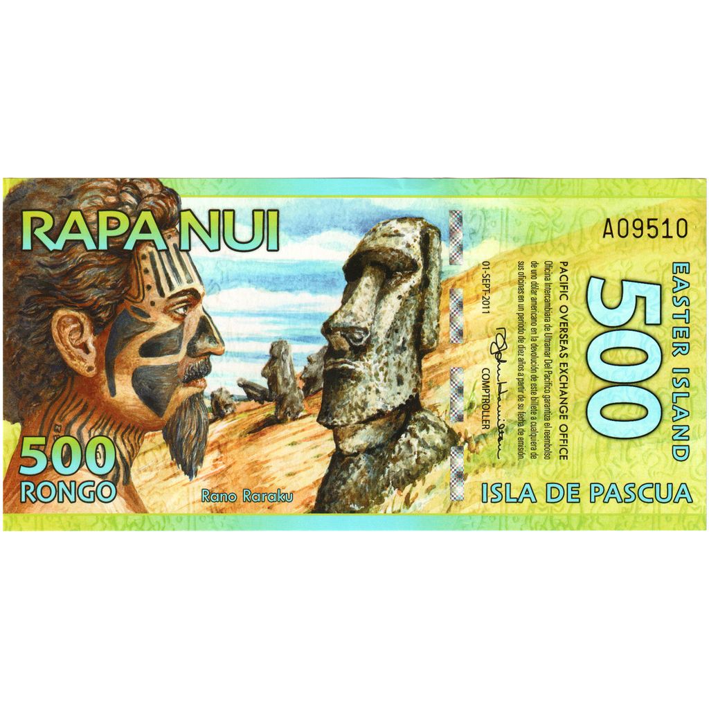 Chile, Tourist Banknote, 500 RONGO ISLA DE PASCUA, UNC(65-70)