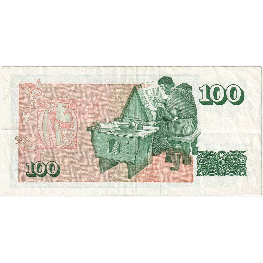 Iceland, 100 Kronur, UNC(63)