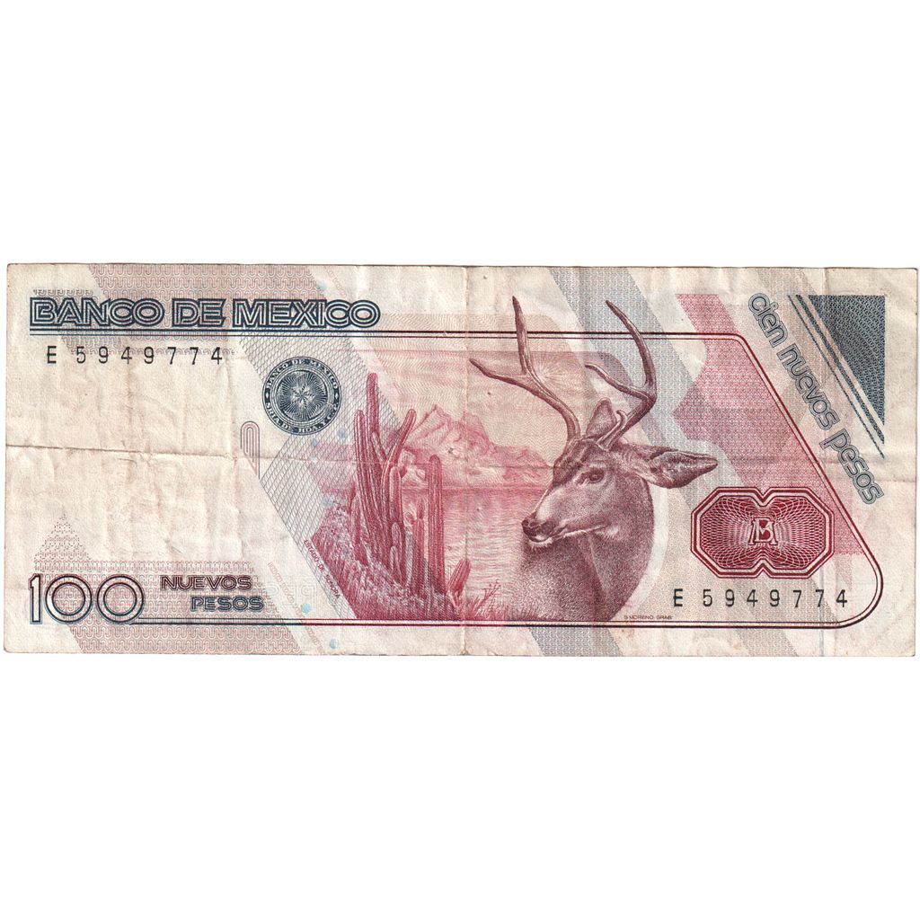 México, 100 Pesos, 1992, EF(40-45)