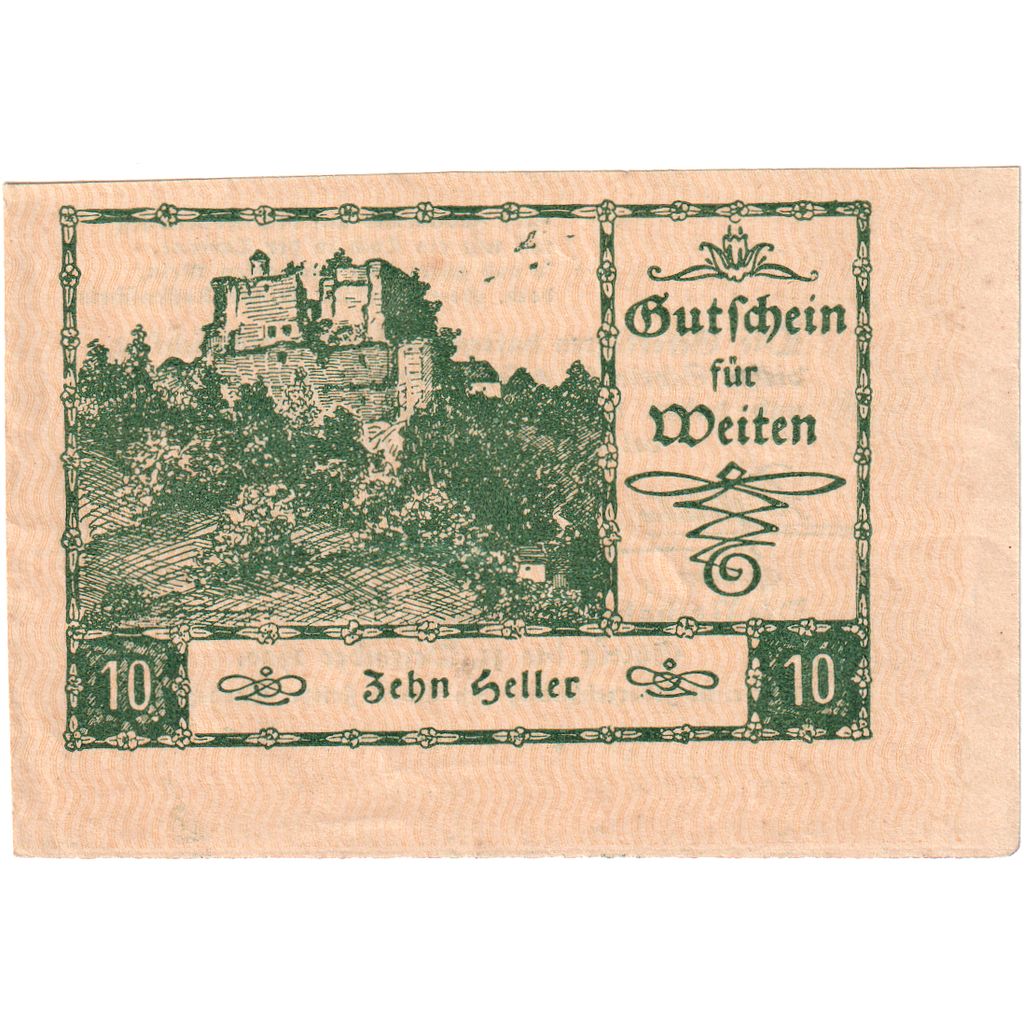 Austria, Weiten, 10 Heller, 1920-12-31, UNC(63)