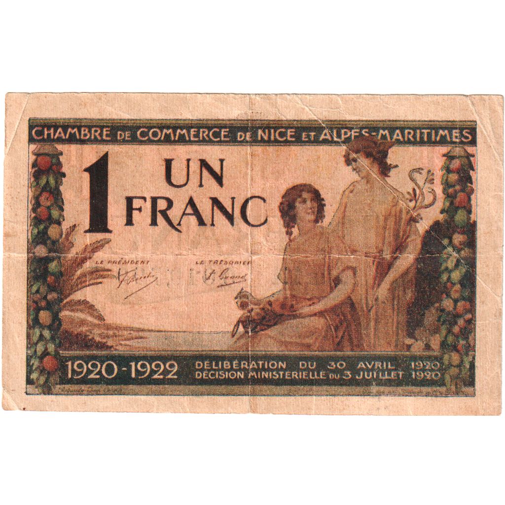 France, 1 Franc, 1920-04-30, Série 111 0,010,799, UNC(65-70), Pirot:91-11