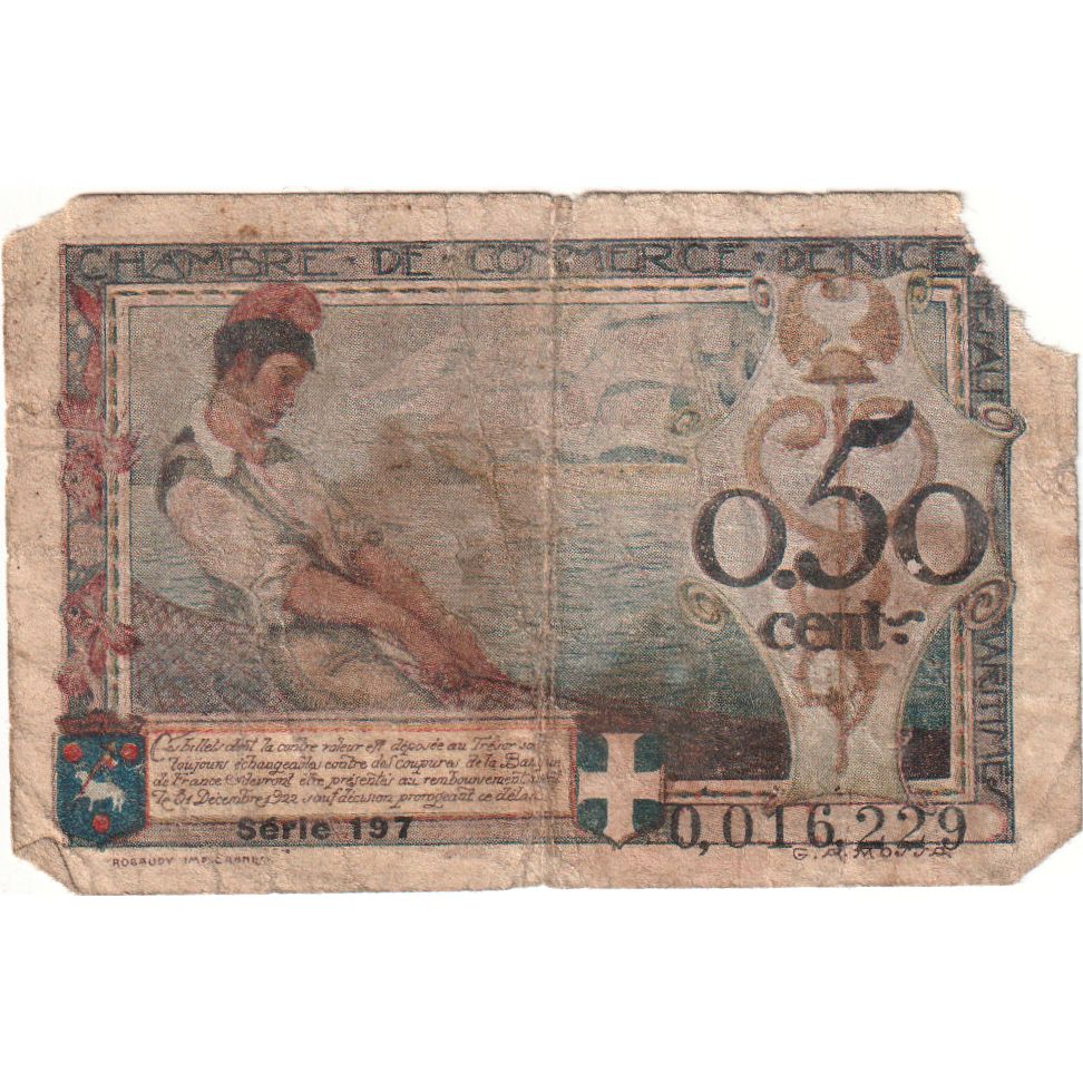 Francia, 50 Centimes, 1920-07-03, Série 197 0,016,229, D, Pirot:91-9
