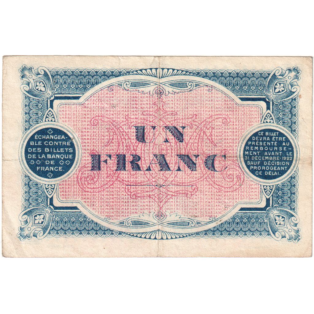 Francja, 1 Franc, Série 149 0,493, EF(40-45), Pirot:82-35