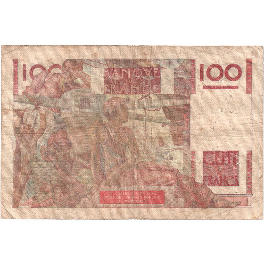 Frankreich, 100 Francs, Jeune Paysan, 1952, 1952-10-02, SGE, Fayette:28Bis/1