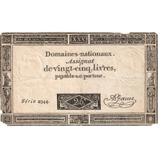 France, 25 Livres, 8.2.1794, Série 2944, EF(40-45)