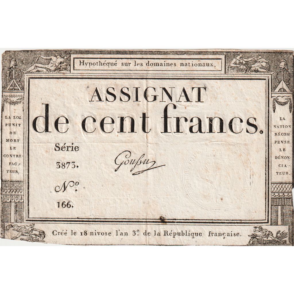 France, 100 Francs, Série 3873, VF(20-25)