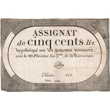 France, 500 Livres, 1794-02-08, Série 4494, EF(40-45)