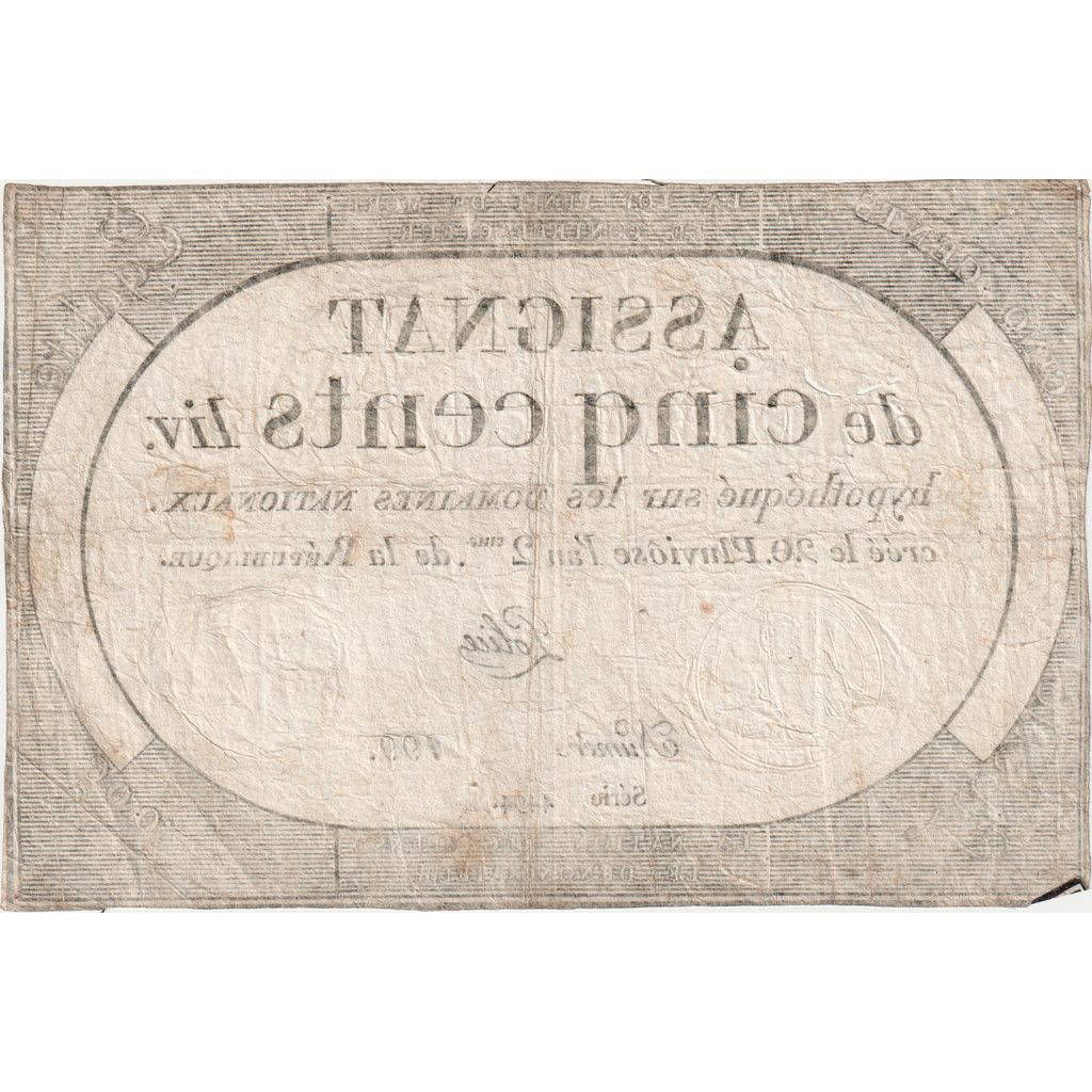 Francia, 500 Livres, 1794-02-08, Série 4494, MBC