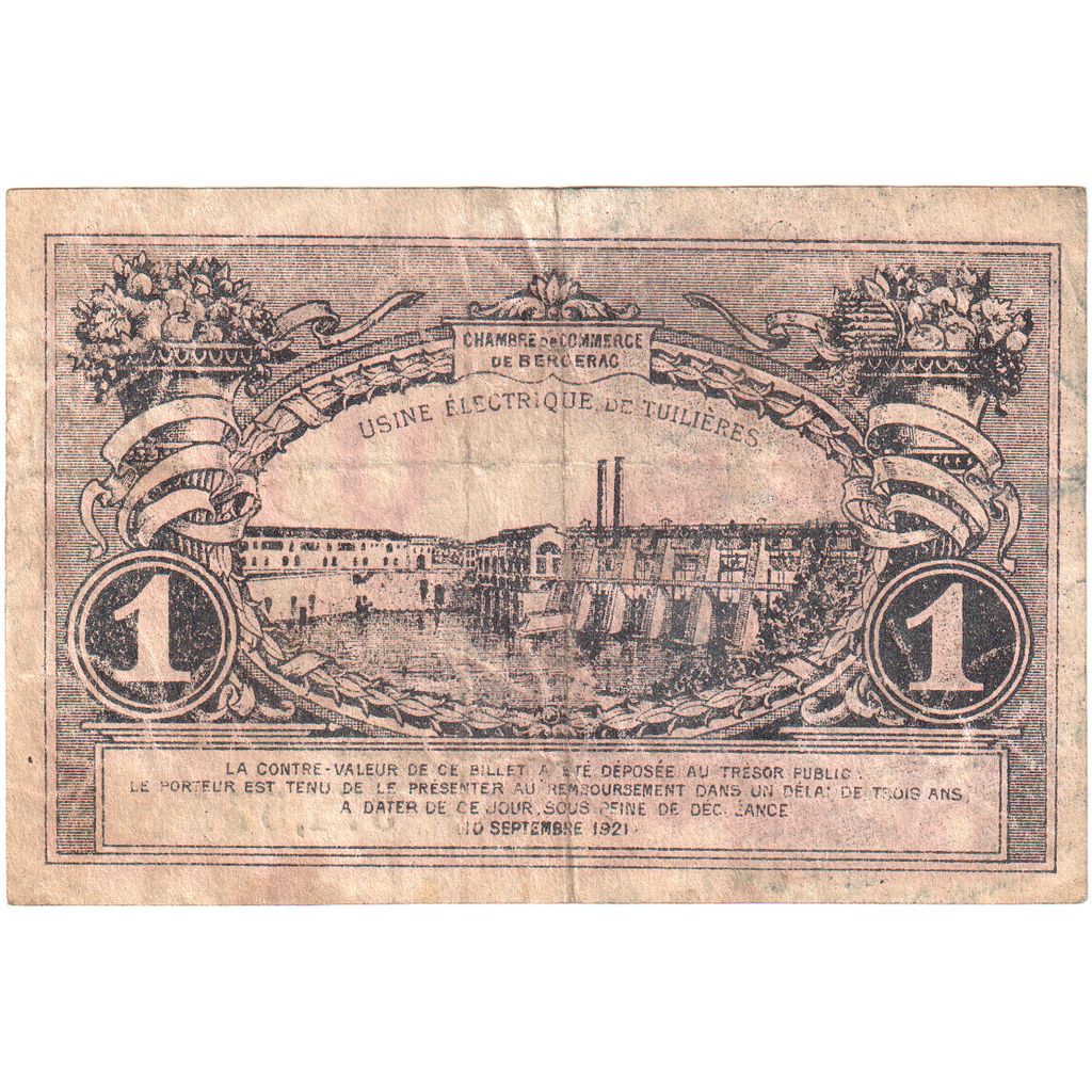 France, 1 Franc, 1921-09-10, 371577, VF(20-25), Pirot:24-40