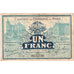 France, Le Mans, 1 Franc, 1922-01-24, 065,230, Chambre de Commerce, SUP