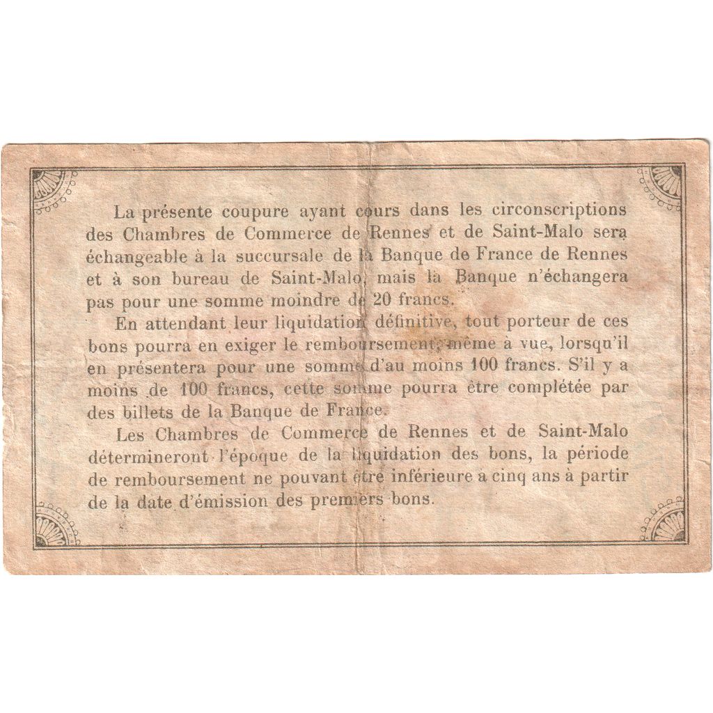 France, 50 Centimes, 1915-08-25, S.B 219828, UNC(63), Pirot:105-1