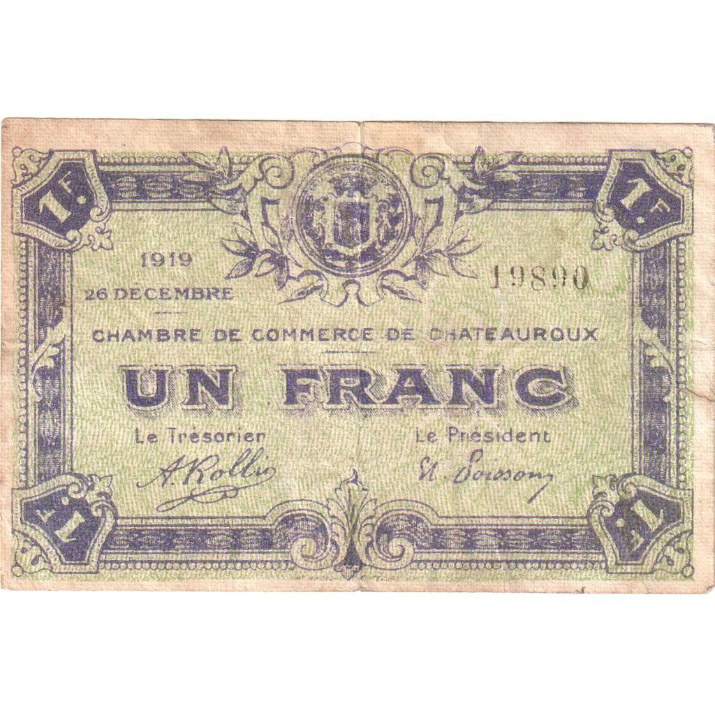 França, 1 Franc, 1919-12-26, 69705, UNC(63), Pirot:46-21